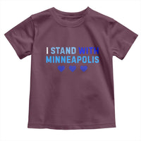 I Stand With Minneapolis Toddler T Shirt Blue Heart Solidarity Support Minnesota Strong