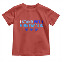 I Stand With Minneapolis Toddler T Shirt Blue Heart Solidarity Support Minnesota Strong