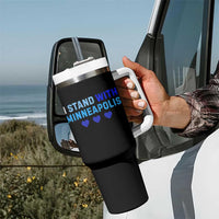 I Stand With Minneapolis Tumbler With Handle Blue Heart Solidarity Support Minnesota Strong