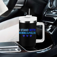 I Stand With Minneapolis Tumbler With Handle Blue Heart Solidarity Support Minnesota Strong