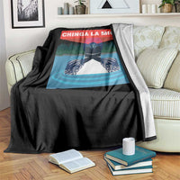Chinga La Migra Red Eye Laser Loon Throw Blanket Political Resist Ice Minnesota Protest