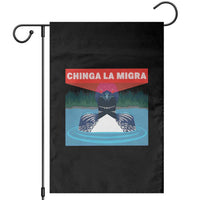 Chinga La Migra Red Eye Laser Loon Garden Flag Political Resist Ice Minnesota Protest