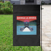 Chinga La Migra Red Eye Laser Loon Garden Flag Political Resist Ice Minnesota Protest