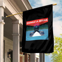 Chinga La Migra Red Eye Laser Loon Garden Flag Political Resist Ice Minnesota Protest