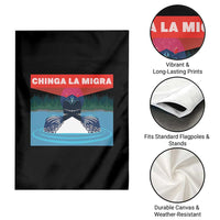 Chinga La Migra Red Eye Laser Loon Garden Flag Political Resist Ice Minnesota Protest