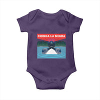 Chinga La Migra Red Eye Laser Loon Baby Onesie Political Resist Ice Minnesota Protest