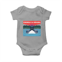 Chinga La Migra Red Eye Laser Loon Baby Onesie Political Resist Ice Minnesota Protest