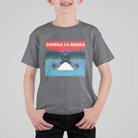 Chinga La Migra Red Eye Laser Loon T Shirt For Kid Political Resist Ice Minnesota Protest