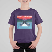 Chinga La Migra Red Eye Laser Loon T Shirt For Kid Political Resist Ice Minnesota Protest