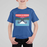 Chinga La Migra Red Eye Laser Loon T Shirt For Kid Political Resist Ice Minnesota Protest