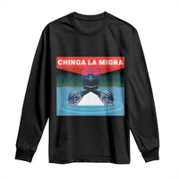 Chinga La Migra Red Eye Laser Loon Long Sleeve Shirt Political Resist Ice Minnesota Protest