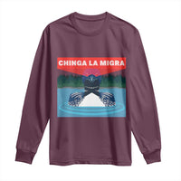 Chinga La Migra Red Eye Laser Loon Long Sleeve Shirt Political Resist Ice Minnesota Protest