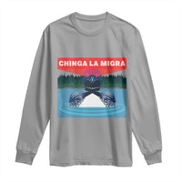 Chinga La Migra Red Eye Laser Loon Long Sleeve Shirt Political Resist Ice Minnesota Protest