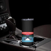 Chinga La Migra Red Eye Laser Loon Skinny Tumbler Political Resist Ice Minnesota Protest