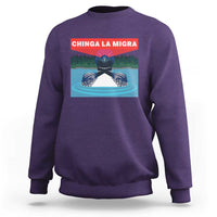 Chinga La Migra Red Eye Laser Loon Sweatshirt Political Resist Ice Minnesota Protest