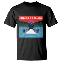Chinga La Migra Red Eye Laser Loon T Shirt Political Resist Ice Minnesota Protest