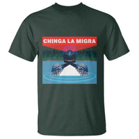 Chinga La Migra Red Eye Laser Loon T Shirt Political Resist Ice Minnesota Protest