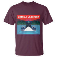 Chinga La Migra Red Eye Laser Loon T Shirt Political Resist Ice Minnesota Protest