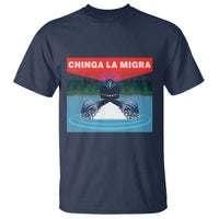 Chinga La Migra Red Eye Laser Loon T Shirt Political Resist Ice Minnesota Protest
