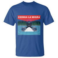 Chinga La Migra Red Eye Laser Loon T Shirt Political Resist Ice Minnesota Protest