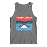 Chinga La Migra Red Eye Laser Loon Tank Top Political Resist Ice Minnesota Protest