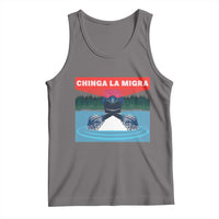 Chinga La Migra Red Eye Laser Loon Tank Top Political Resist Ice Minnesota Protest