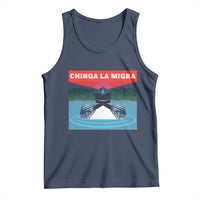 Chinga La Migra Red Eye Laser Loon Tank Top Political Resist Ice Minnesota Protest