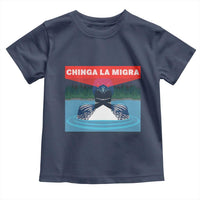 Chinga La Migra Red Eye Laser Loon Toddler T Shirt Political Resist Ice Minnesota Protest