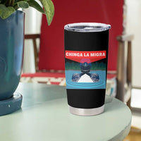 Chinga La Migra Red Eye Laser Loon Tumbler Cup Political Resist Ice Minnesota Protest
