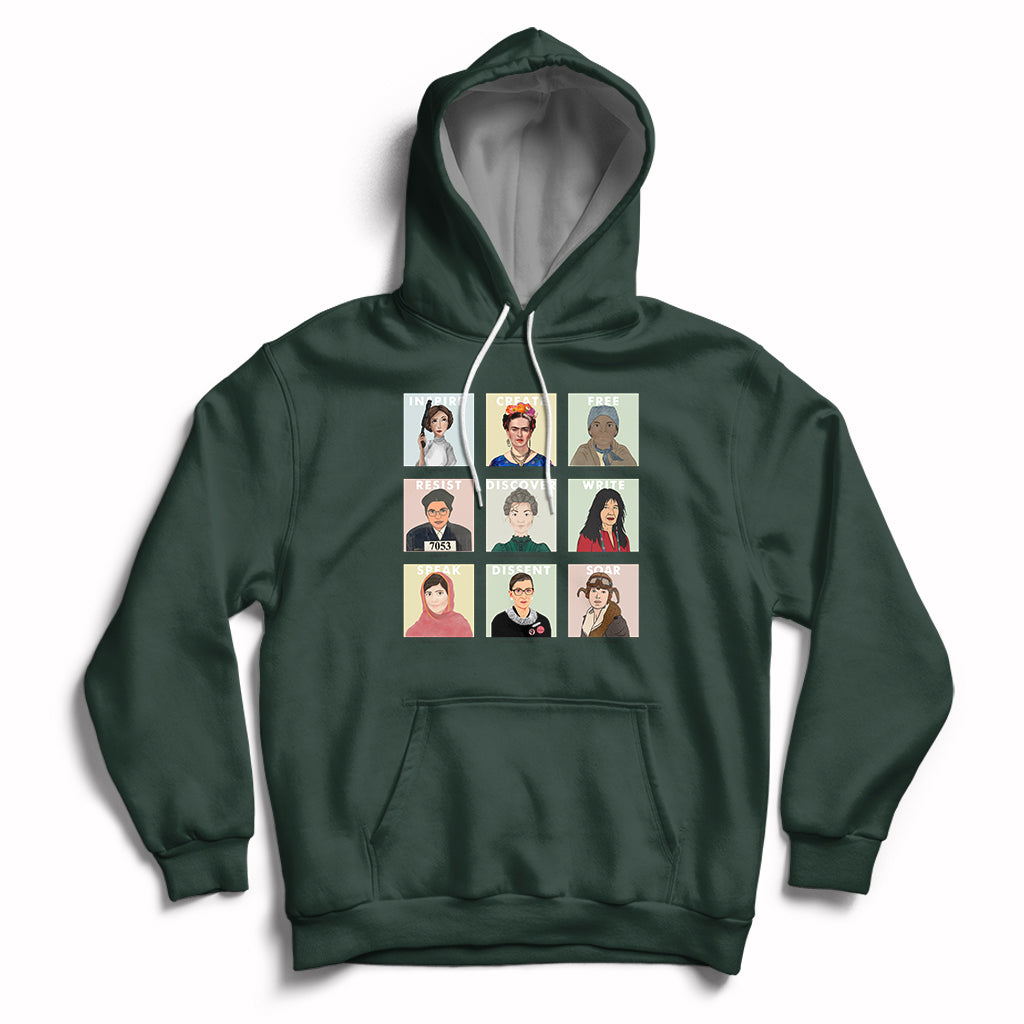 Empowered Women Women's History Month Mother's Day Apparel Hoodie - Wonder Print Shop