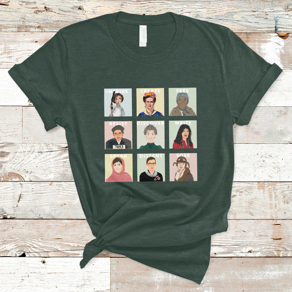 Empowered Women Women's History Month Mother's Day Apparel T-Shirt - Wonder Print Shop