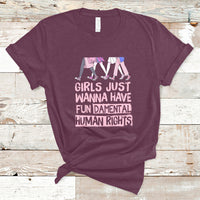 Girls Just Wanna Have Fundamental Human Rights Feminist Women T-Shirt - Wonder Print Shop
