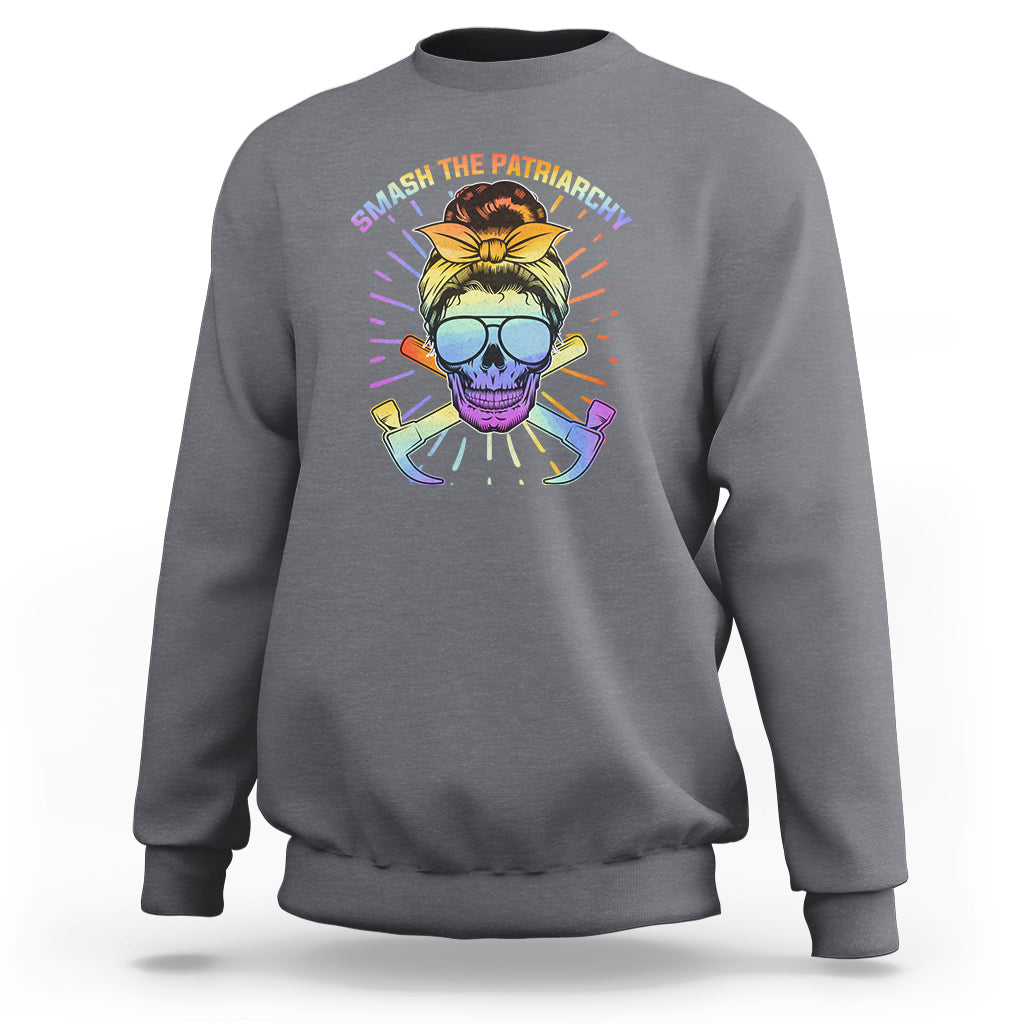 Smash The Patriarchy Feminist Women's Power Empowered Women Sweatshirt - Wonder Print Shop