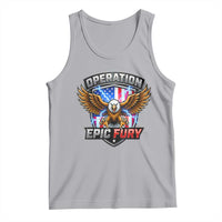 Operation Epic Fury Patriotic Bald Eagle Tank Top American Flag Shield Graphic Freedom Pride