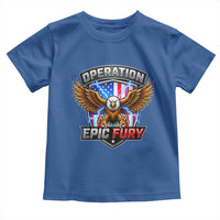 Operation Epic Fury Patriotic Bald Eagle Toddler T Shirt American Flag Shield Graphic Freedom Pride