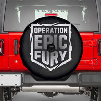 Operation Epic Fury Bold Tactical Shield Graphic Spare Tire Cover Strong Patriotic Statement Freedom Supporters