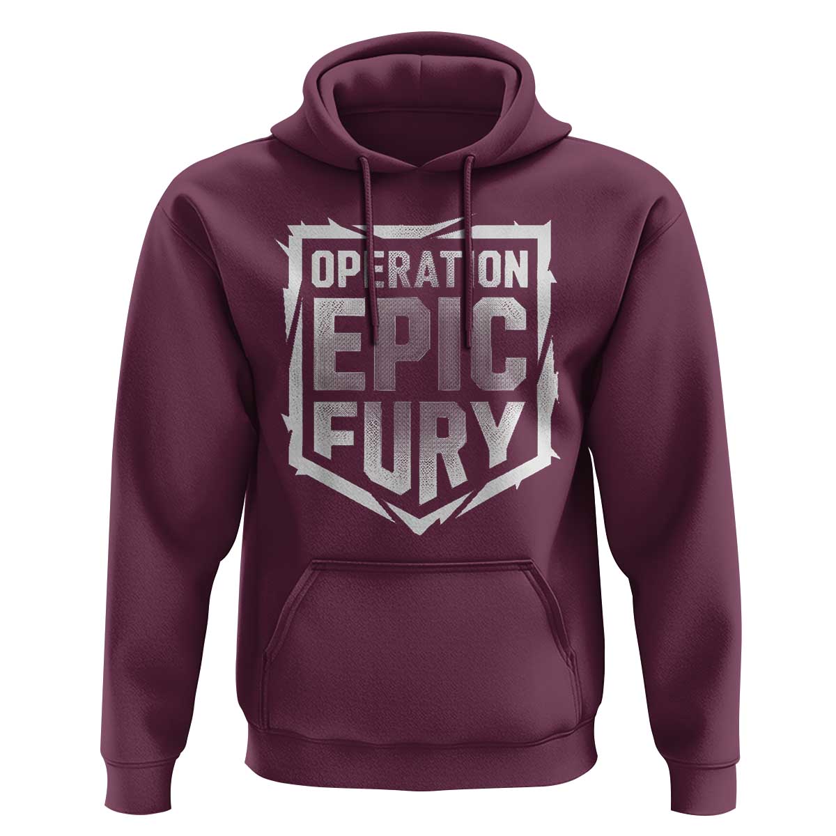 Operation Epic Fury Bold Tactical Shield Graphic Hoodie Strong Patriotic Statement Freedom Supporters
