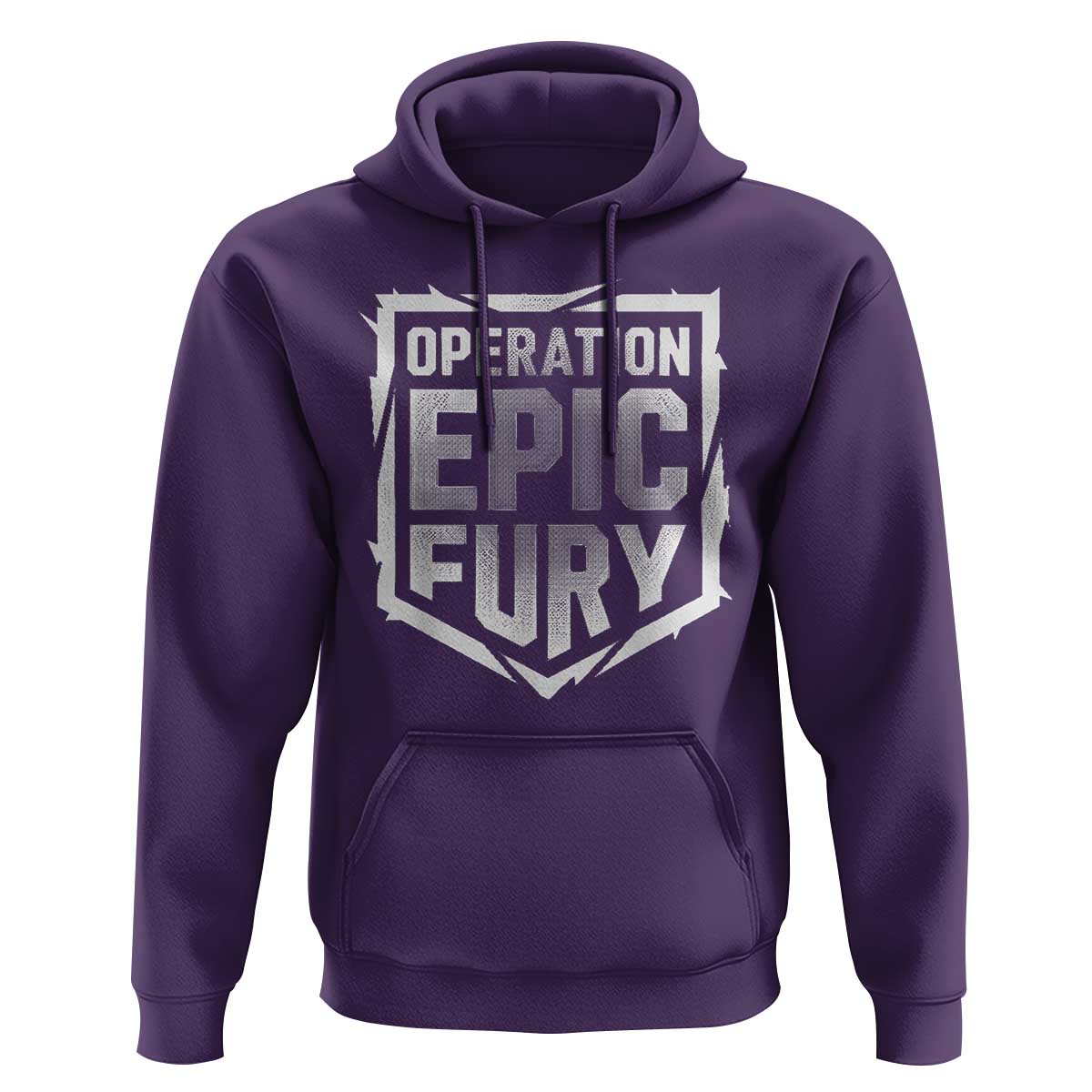 Operation Epic Fury Bold Tactical Shield Graphic Hoodie Strong Patriotic Statement Freedom Supporters