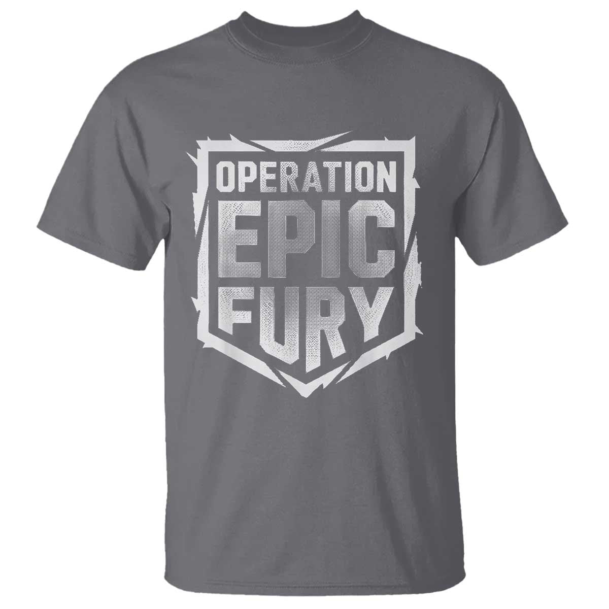 Operation Epic Fury Bold Tactical Shield Graphic T Shirt Strong Patriotic Statement Freedom Supporters