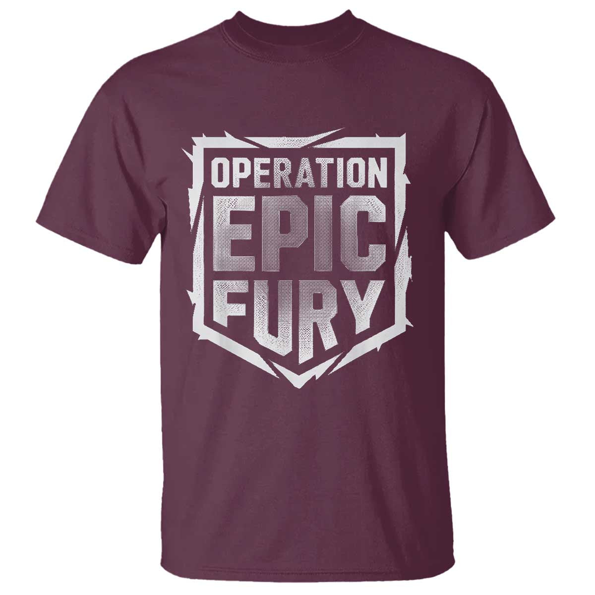 Operation Epic Fury Bold Tactical Shield Graphic T Shirt Strong Patriotic Statement Freedom Supporters