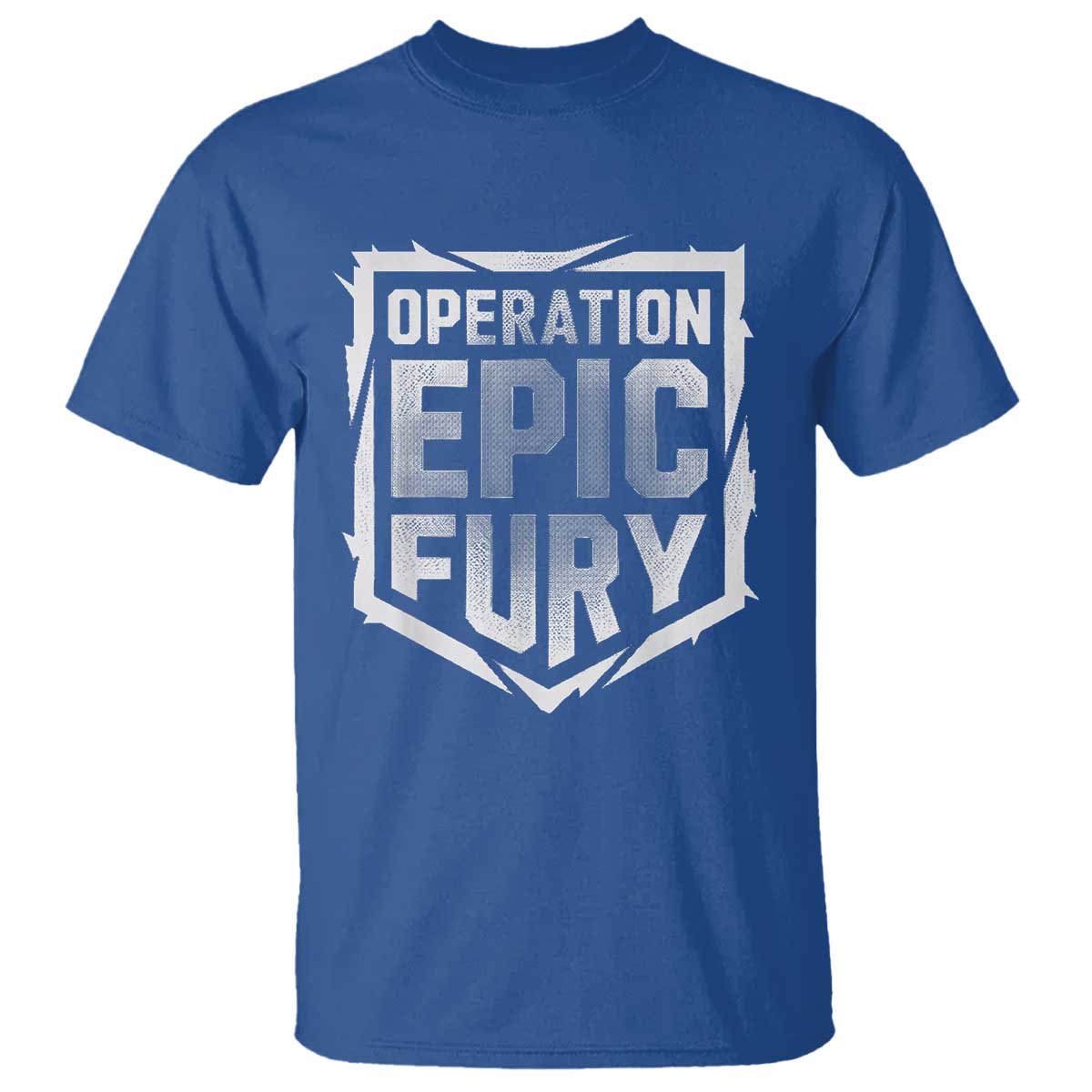 Operation Epic Fury Bold Tactical Shield Graphic T Shirt Strong Patriotic Statement Freedom Supporters