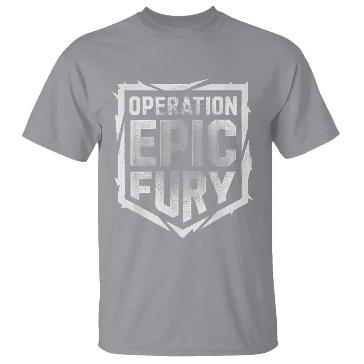 Operation Epic Fury Bold Tactical Shield Graphic T Shirt Strong Patriotic Statement Freedom Supporters