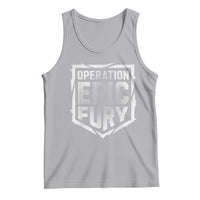 Operation Epic Fury Bold Tactical Shield Graphic Tank Top Strong Patriotic Statement Freedom Supporters