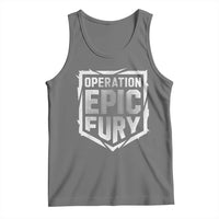 Operation Epic Fury Bold Tactical Shield Graphic Tank Top Strong Patriotic Statement Freedom Supporters