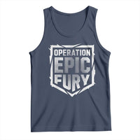 Operation Epic Fury Bold Tactical Shield Graphic Tank Top Strong Patriotic Statement Freedom Supporters