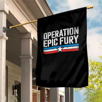 Operation Epic Fury Retro Patriotic Stripe Garden Flag Vintage American Strength Freedom Supporters