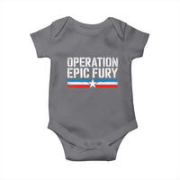 Operation Epic Fury Retro Patriotic Stripe Baby Onesie Vintage American Strength Freedom Supporters