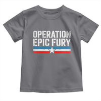 Operation Epic Fury Retro Patriotic Stripe Toddler T Shirt Vintage American Strength Freedom Supporters