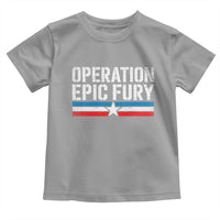 Operation Epic Fury Retro Patriotic Stripe Toddler T Shirt Vintage American Strength Freedom Supporters