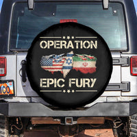 Operation Epic Fury USA Israel Spare Tire Cover Patriotic Military Peace Through Strength